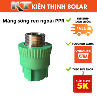  Măng sông ren ngoài PPR 20mm   25mm | Nối ống PPR ren ngoài | Phụ kiện ống nước nóng lạnh 