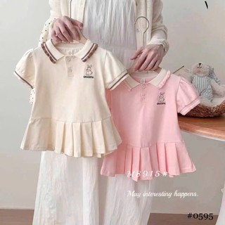 SET 2 VÁY POLO THÊU THỎ HỒNG KEM