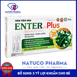 Men tiêu hóa Enter Plus Biolacto Gold - cải thiện hệ vi sinh đường ruột, giảm rối loạn khuẩn đường ruột - hộp 20 ống