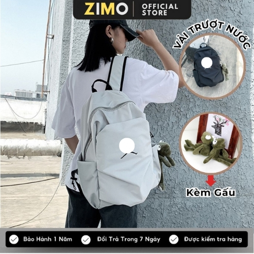 Balo đi học nam nữ, ba lô thời trang đi chơi du lịch phong cách thể thao đựng laptop 14-15 inch chất vải trơn cao cấp