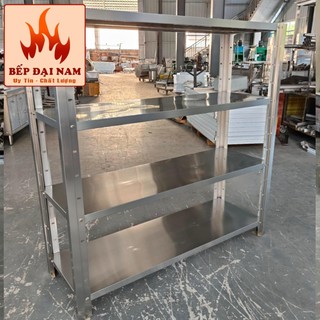 Kệ đồ phẳng inox 4 tầng