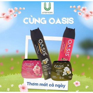Xịt Phòng , sáp thơm  Oasis Natural 200gram , 320ml hương thơm thiên nhiên
