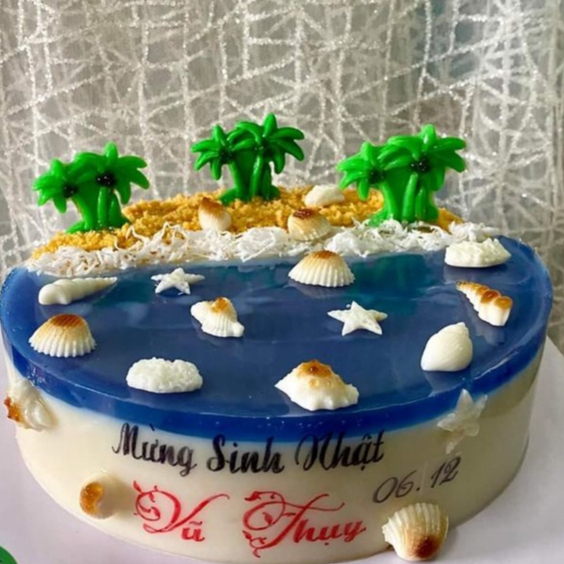 Khuôn silicon cây dừa làm bánh rau câu hoa nổi