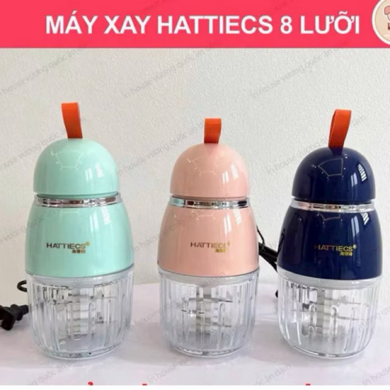 (giá sốc)Máy xay ăn dặm cho bé Hattiecs 8 lưỡi dao