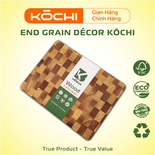 Thớt Caro End Grain Décor KŌCHI - Thớt gỗ Cao Cấp - Thớt gỗ kháng khuẩn - Không hóa chất - Kích Thước lên đến 40 cm