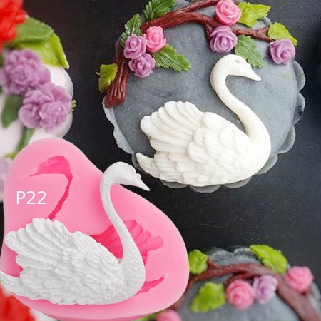 Khuôn silicon thiên nga làm bánh