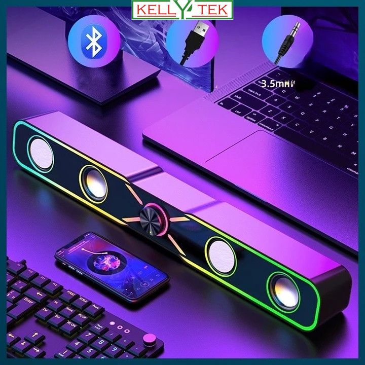 Loa Vi Tính Bluetooth Gaming Để Bàn Có Led Rgb Q7 - Loa Vi Tính PC Tivi Có Dây Âm Thanh Cực Hay