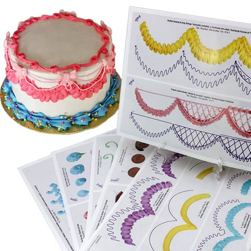 Tập sách 23 mẫu bản vẻ trang trí kem phủ bánh