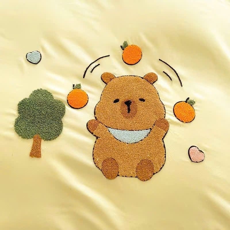 Bộ Vỏ Chăn Ga Gối Cotton Đũi Thêu Hình Labubu,Kuromi Hot Tren Chất Liệu Mát Và Mềm Mại Phù Hợp Thời Tiết 4 Mùa | BigBuy360 - bigbuy360.vn
