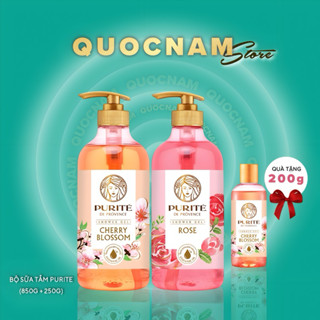 Sữa Tắm Hương Hoa Pháp Purite 850mL + tặng Sữa Tắm 250mL