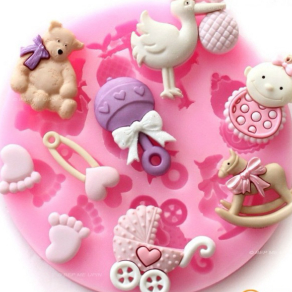 Khuôn silicon vỉ 10 món thôi nôi nhí mã TN10 TN13