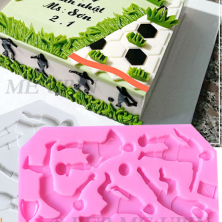 Khuôn silicon vỉ 5 cầu thủ bóng đá