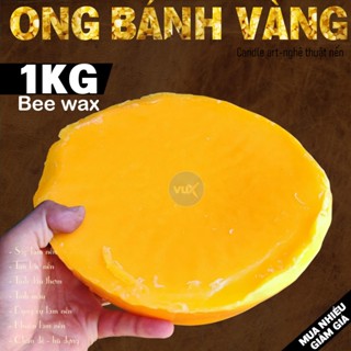 1KG Sáp Ong Bánh Vàng Làm Nến Thơm, Mỹ Phẩm, Sáp Ong Bánh Đổ Khuôn Nến Hoa Nghệ Thuật, Nến Bơ Cúng Dường