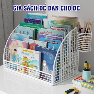 Giá sách để bàn LVS, kệ đựng tài liệu văn phòng nhiều ngăn kệ để sách và dụng cụ học tập cho bé
