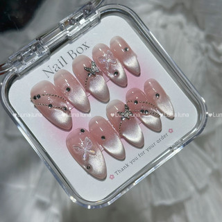  L115 Nail box mắt mèo kim cương  móng giả thiết kế 