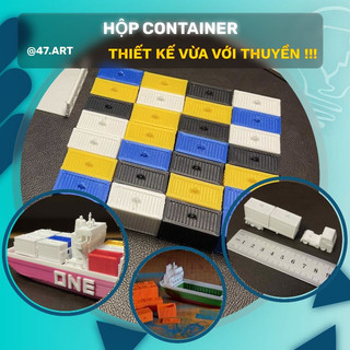  Mô Hình Container  CHÍNH HÃNG 47.ART - IN 3D  Hộp Nhiều màu làm đồ án mô hình cảng biển 