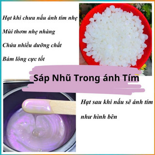  Sáp Wax Nóng Trong nhũ ánh tím siêu bám lông 