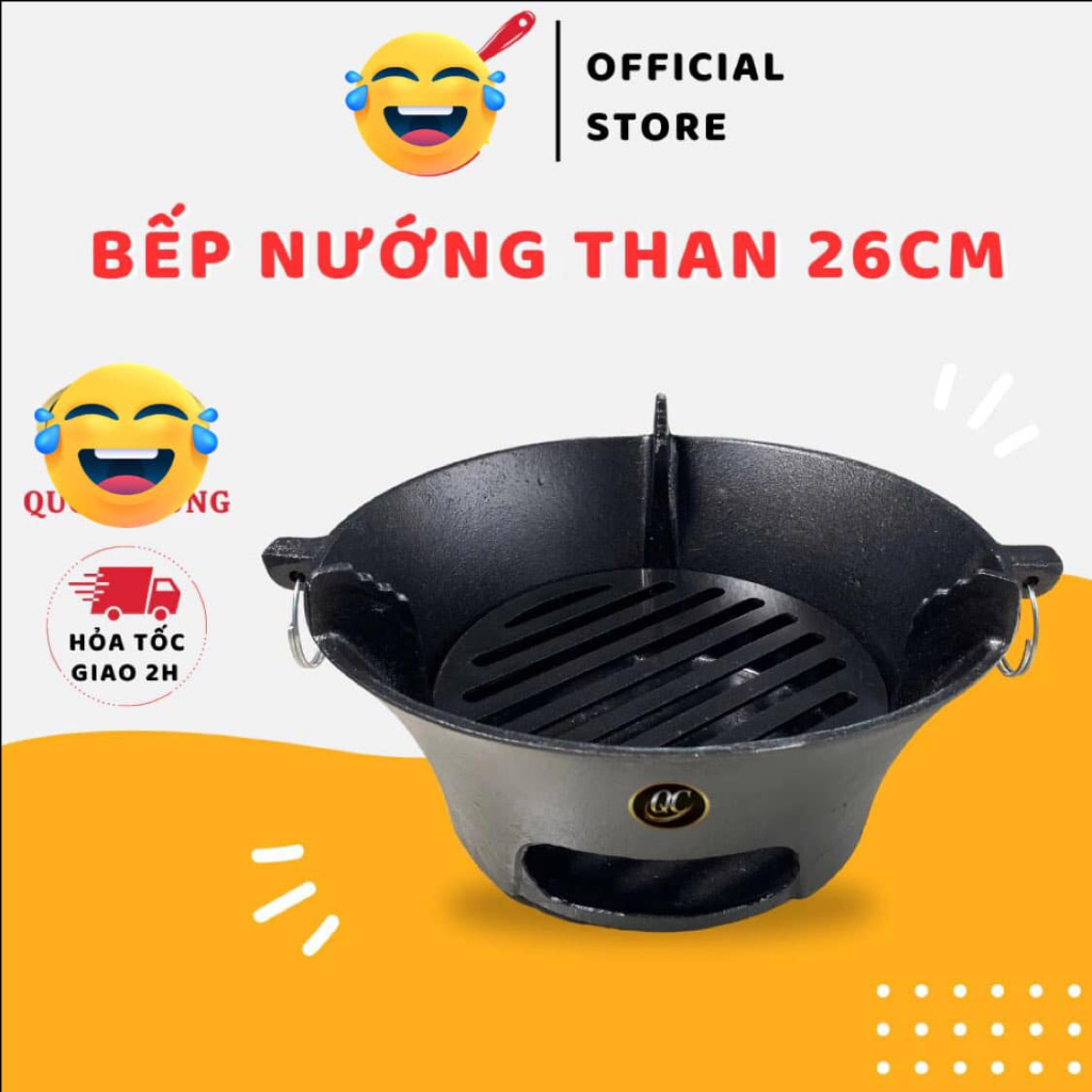 [HCM]Bếp Gan Nướng Than Hoa,Bằng Gan, Lò Nướng Than Không Khó size 20cm,26cm,cao cấp Hàng VN