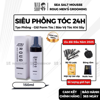 Bọt tạo phồng tóc nam Roug Sea Salt Mousse 150ml chính hãng, hỗ trợ tạo kiểu tóc - Waxshop - C2