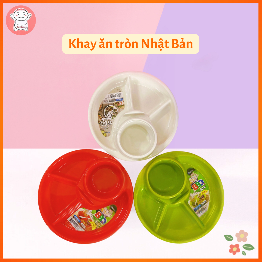 Khay ăn tròn có khay đựng cốc cho bé