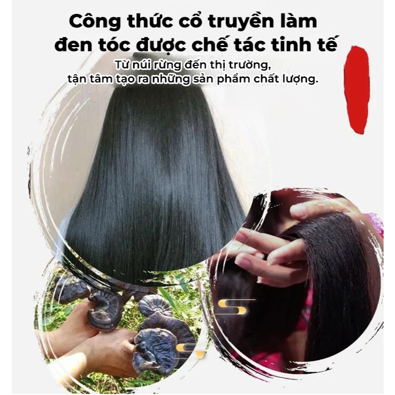 Trà Dưỡng Đen Tóc HẮC MỘC Hỗ Trợ Làm Đẹp Da Giải Nhiệt, giảm gãy rụng tóc, chống lão hóa bịch 30 gói