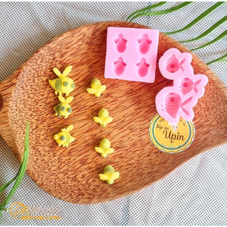 Khuôn silicon con ong xinh đẹp làm rau câu socola xôi đậu fodant