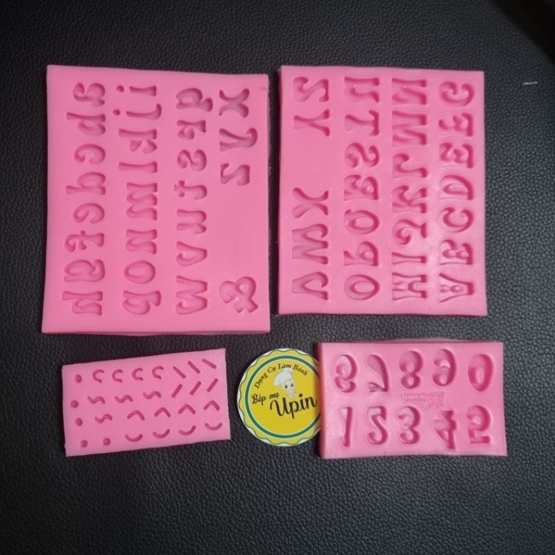 Khuôn silicon chữ cái số dấu mã cs01 ,khuôn socola