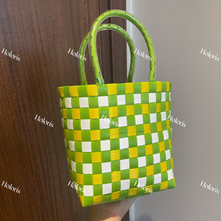 Giỏ nhựa đan xinh (ẢNH THẬT 100%)