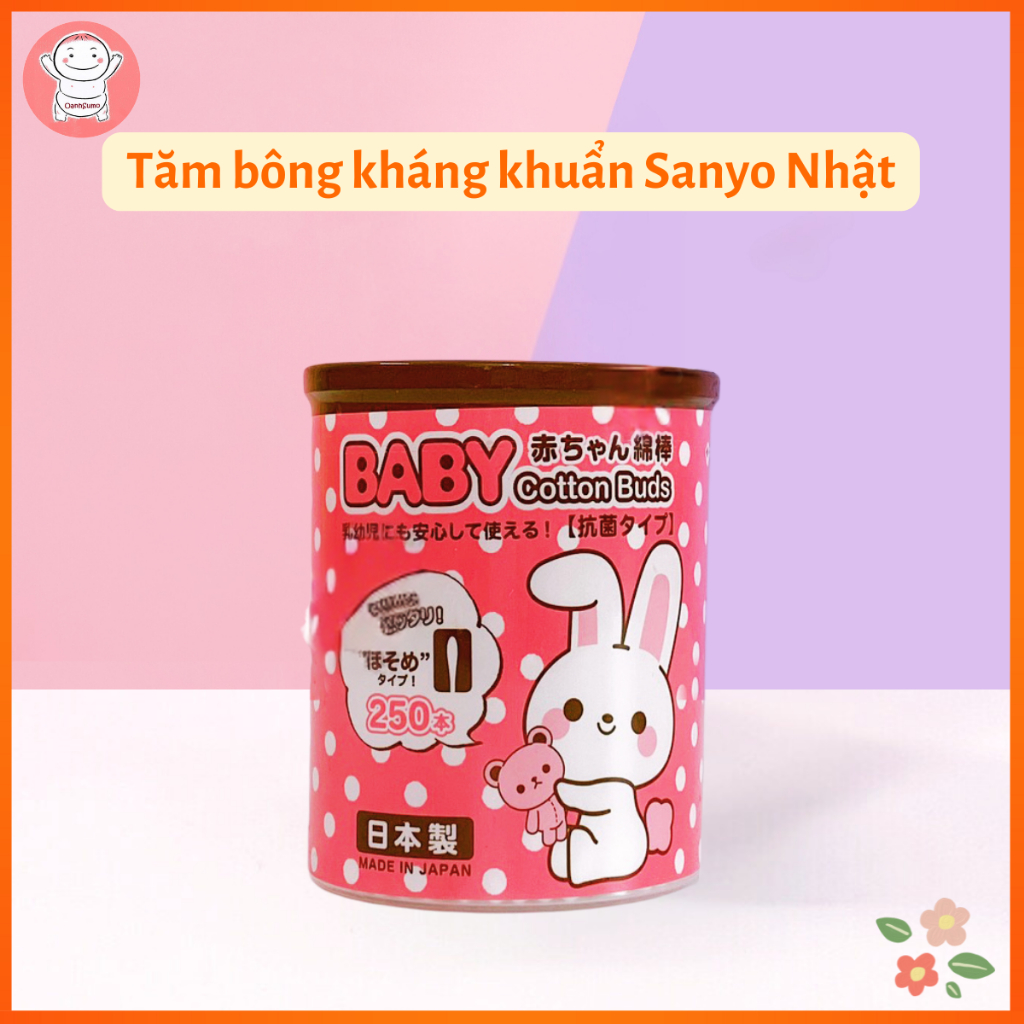 Bông tăm cho bé Nhật kháng khuẩn Sanyo 250c