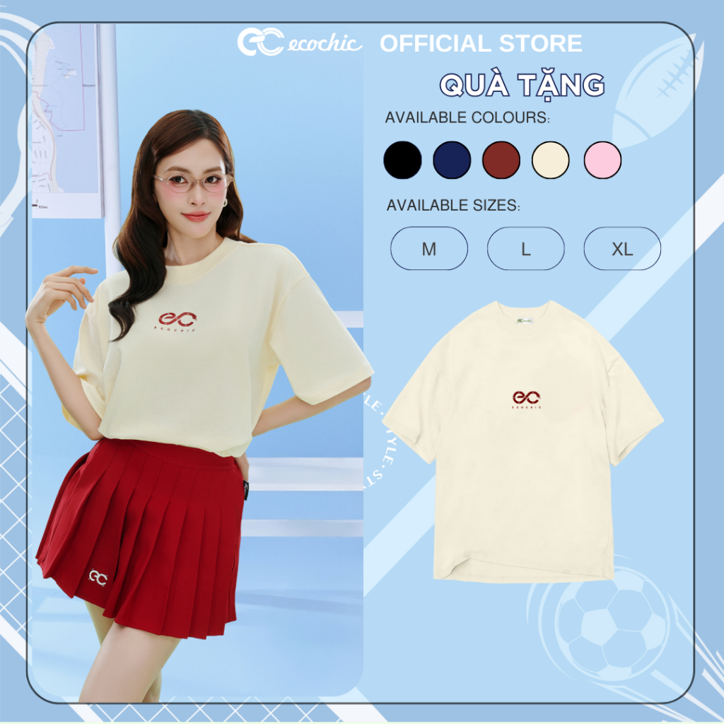 Áo Thun Local Brand ECOCHIC SSSIZZLE TSHIRT Chính Hãng Form Rộng Phông Nam Nữ Unisex Oversize 100% Cotton B135