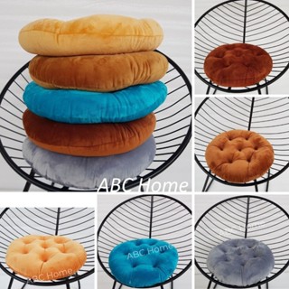 Đệm ngồi ghế mây, nệm lót ghế nón Vải nhung hình tròn