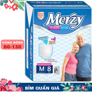   Lẻ  Bỉm quần già Merzy M8 L7 XL7 miếng siêu thấm hút #bỉm quần già #tã quần già #tã quần Merzy M16 L14 XL12 