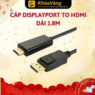 Cáp DisplayPort to HDMI dài 1M8, độ phân giải lên đến 4K