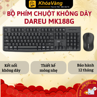 Bộ Bàn Phím và Chuột không dây DAREU MK188G Chính hãng - Kết nối 2.4GHz, Bảo hành 12 tháng