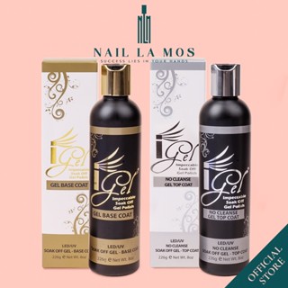 Base top Igel nhập khẩu Mỹ chính hãng (226gr) - Sơn gel liên kết và top phủ bóng, size lớn tiết kiệm