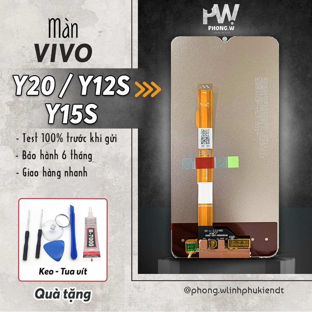 Màn Hình ViVo Y20 / Y20S / Y12S / Y15S - Chất Lượng Cao, Tặng Kèm Bộ Sửa Chữa &  Keo Dán Chuyên Dụng