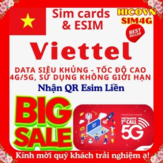 [HICO] Sim 4G Viettel Miễn Phí Data Truy Cập iu tu bi Không Giới Hạn Chuyên Dùng Bộ Phát Wifi 4G- Có eSim Viettel