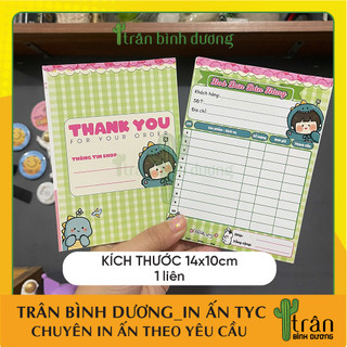 Hoá đơn, biên nhận dễ thương A6 - tranbd