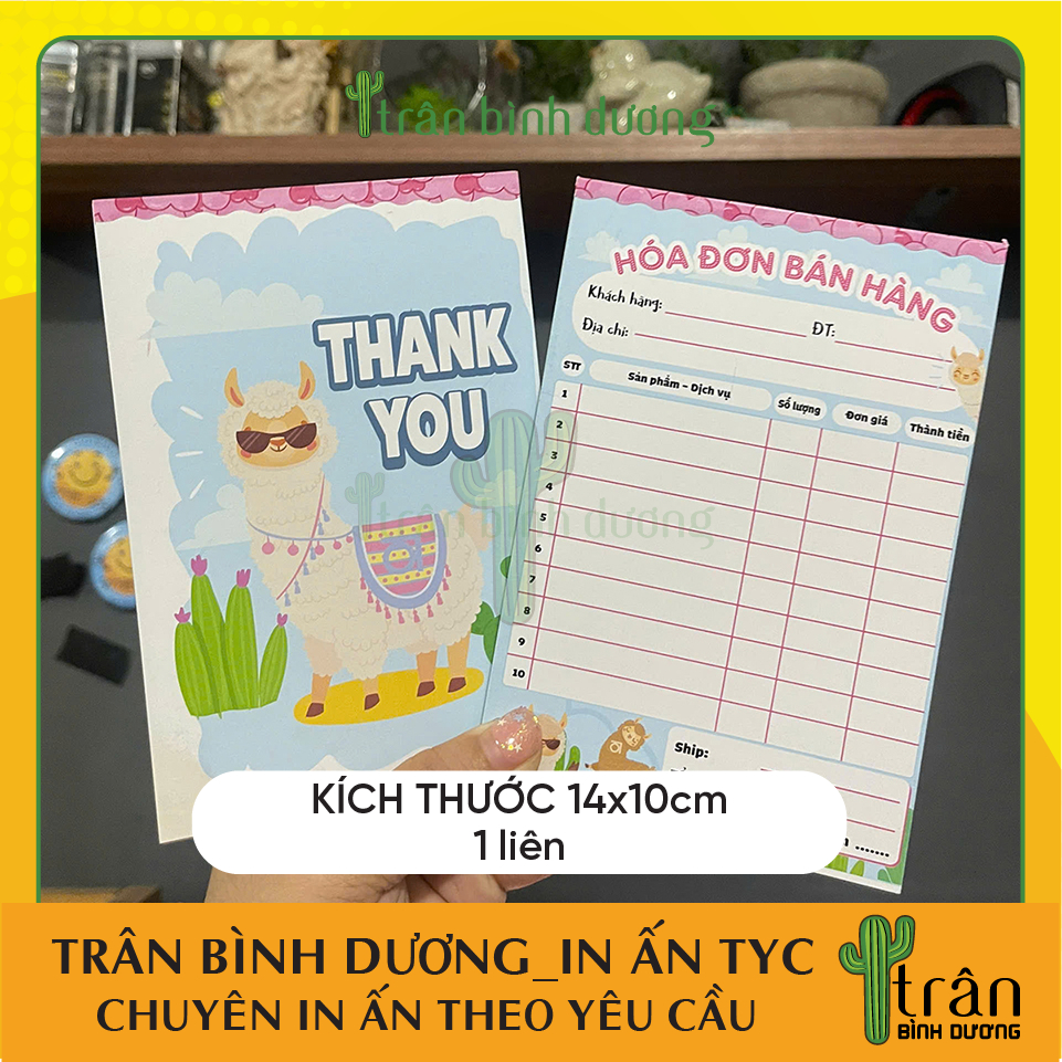 Hoá đơn, biên nhận dễ thương A6 - tranbd