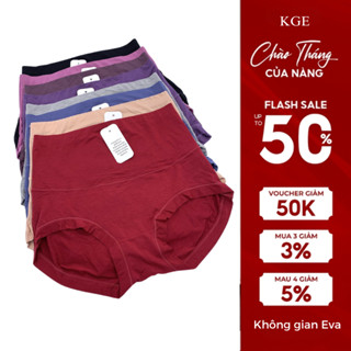 Quần lót nữ cotton cạp cao mông 95 đến 100cm quần chip nữ cạp cao không gian eva KGE 8887