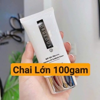 Kem Chống Nắng MÚI XÙ Ban Ngày GORGEOUS Chai Lớn 100g Nâng tông