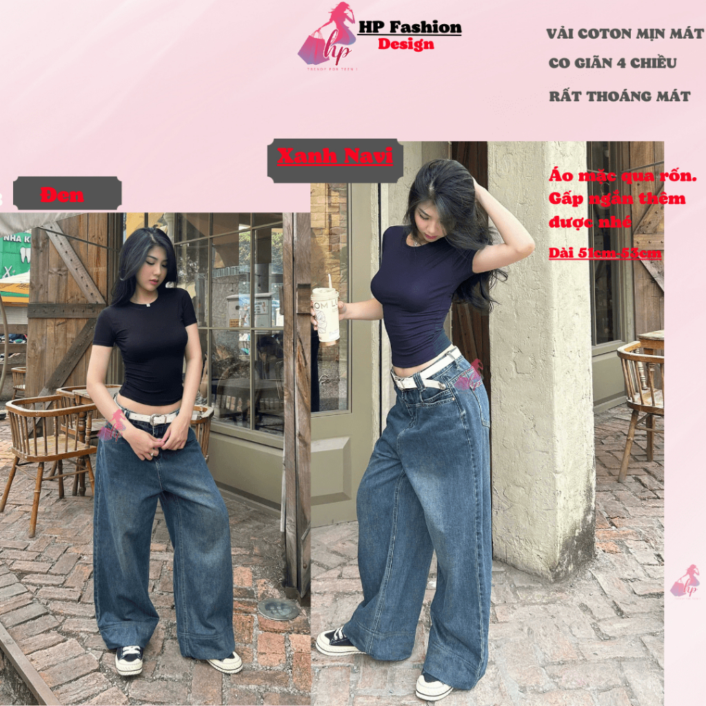 [COTTON mịn] Áo thun nữ chiết eo basic cổ tròn, áo phông nữ ôm body cộc ngắn tay vải  baby tee có bigsize mùa hè HP30 | BigBuy360 - bigbuy360.vn