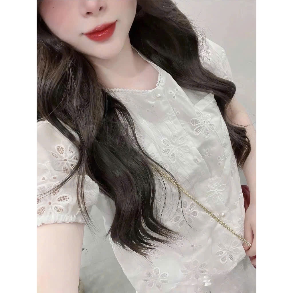 Sét đồ tk nữ áo tay ngắn gài nút phối quần đùi ống rộng họa tiết renn hoa điệu đà dành cho các nàng mặc đi chơi siêu yêu | BigBuy360 - bigbuy360.vn