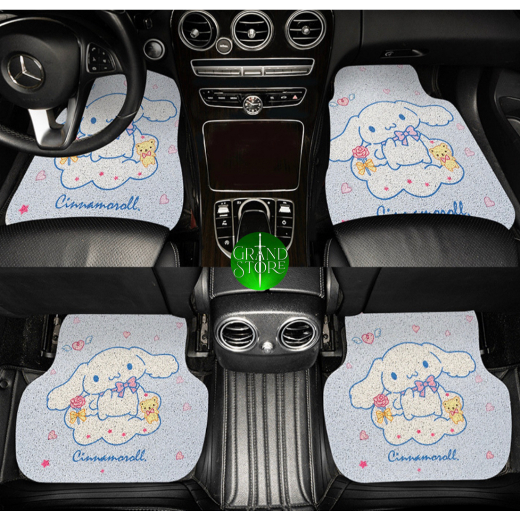 Thảm rối lót trải sàn xe hơi Đế Nhựa Dẻo Có Gai Chống Trơn Trượt Họa Tiết Ngộ Nghĩnh