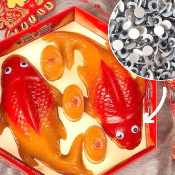 Mắt thú nhựa, mắt cá ly 6mm trang trí xôi cá ( Gói 500 mắt )