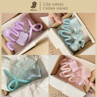 Hộp Kẹp Tóc Càng Cua NHÀ CÚ Size Lớn Hình Sóng 10 Răng Phong Cách Phụ Kiện Tóc Hàn Quốc 5963