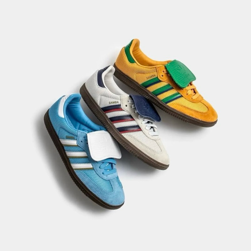 Chính Hãng Giày Adidas Samba LT Crystal White v Semi Blue v Yellow shop Binh Authentic VN