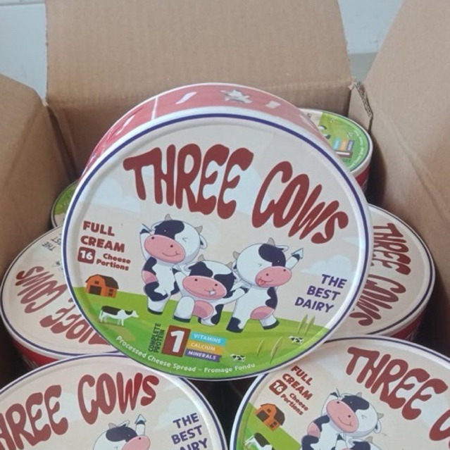 Thùng 24 hộp Phô mai THREE COWS Ba Con Bò Ai Cập hộp 16 miếng