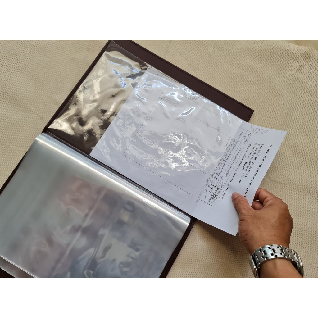 Quyển sổ da A4 nhiều lá đựng giấy A4, từ 10 đến 100 lá