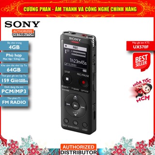 Máy Ghi Âm Chuyên Nghiệp Sony ICD-UX570F - Bộ Nhớ Trong 4GB - Bảo Hành Chính Hãng 12 tháng